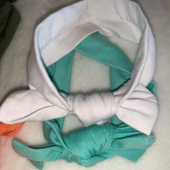 Bundle of 10 Cotton head bands w bow tie. Virtually new in every color! - Picture 3 of 5